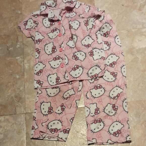 Hello Kitty Other - Hello Kitty Pink and White Kids Pajama Set